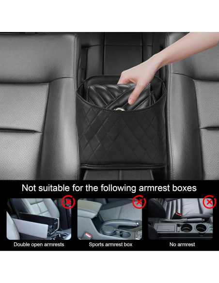 Soporte de bolso para automóvil knIykmr negro gran capacidad