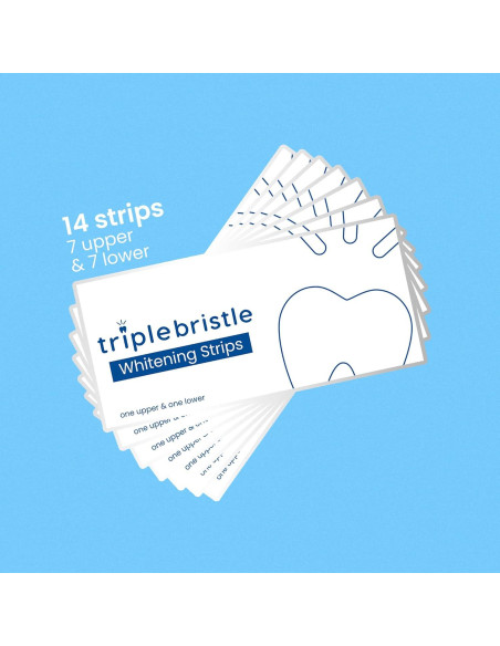Tiras Blanqueadoras Triple Bristle para Dientes Sensibles - 14 Unidades