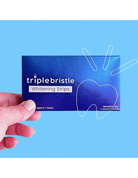 Tiras Blanqueadoras Triple Bristle para Dientes Sensibles - 14 Unidades