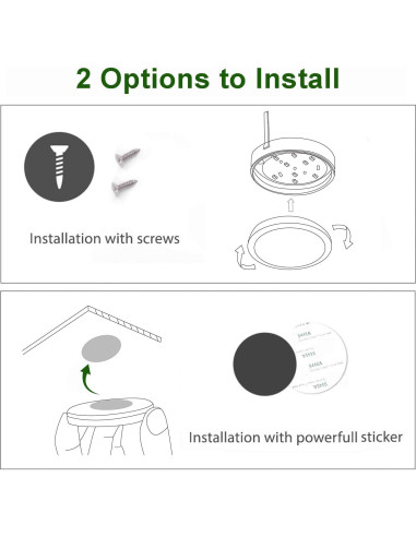 Kit de Iluminación LED AIBOO 3 Luces Regulables Blanco Cálido