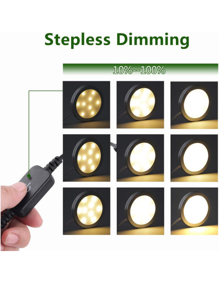 Kit de Iluminación LED AIBOO 3 Luces Regulables Blanco Cálido