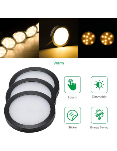 Kit de Iluminación LED AIBOO 3 Luces Regulables Blanco Cálido