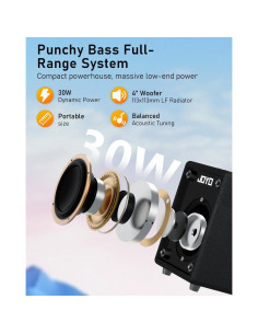 Amplificador de Bajo Portátil JOYO Vibe Cube BA-30 30W Bluetooth 2