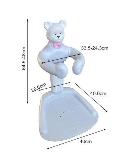 Soporte para Ducha de Bebé Ajustable Gris - Seguridad Antideslizante