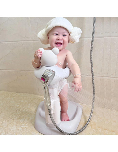 Soporte para Ducha de Bebé Ajustable Gris - Seguridad Antideslizante