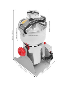 Molino de Grano Eléctrico Headery 1000g 3600W Acero Inoxidable 2