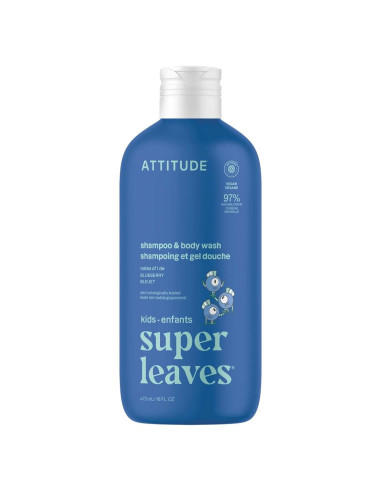 Champú y Gel de Baño ATTITUDE 2 en 1 Arándano 473 ml