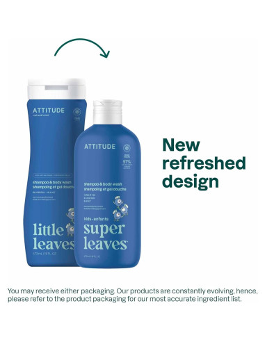 Champú y Gel de Baño ATTITUDE 2 en 1 Arándano 473 ml