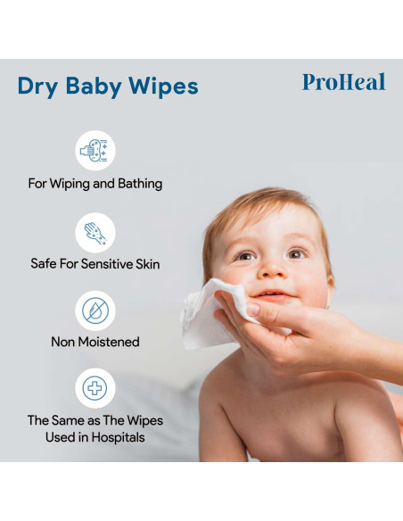 Toallitas Secas Desechables ProHeal - 1200 Unidades - 18x33 cm