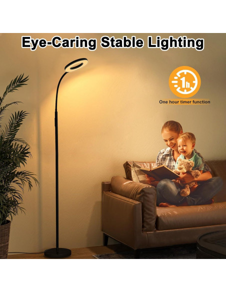 Lámpara de Pie LED YOPSTAR 12W 1000LM con Control Remoto