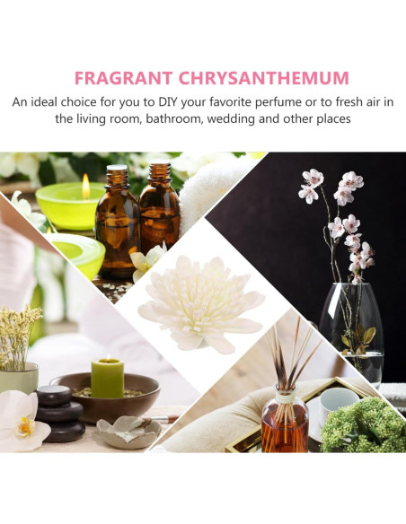 100 Flores Difusoras de Aroma WOFASHPURET - Rosa Blanca 5x5cm