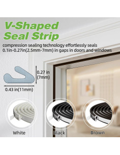 Tira de Sellado de Espuma ESUFEIR 2pcs 7.92m Marrón 2