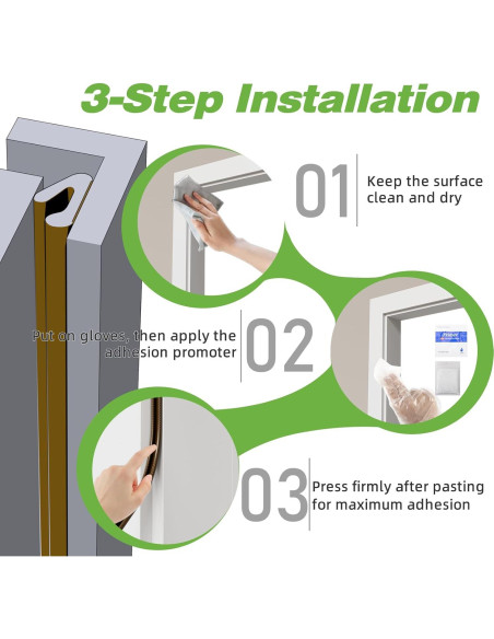 Tira de Sellado de Espuma ESUFEIR 2pcs 7.92m Marrón