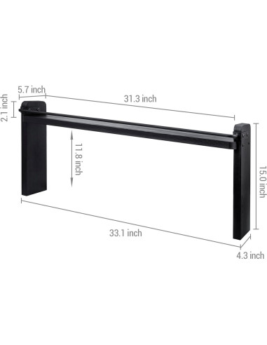 Estante de Especias MyGift 84 cm Madera Negra Industrial