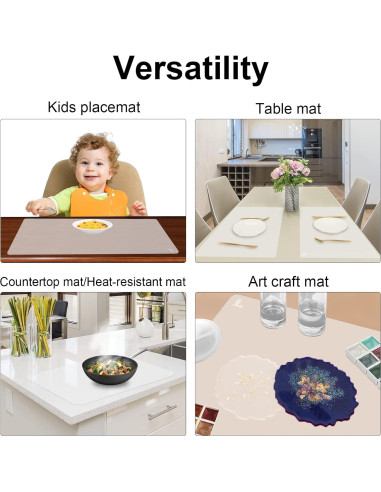 Juego de 2 Tapetes de Silicona Gruesa Folksy Super 71x50 cm