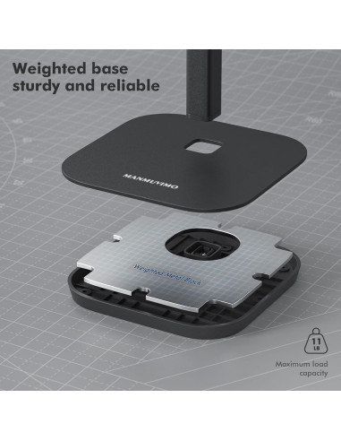 Soporte para Auriculares MANMUVIMO STAND.100 Aluminio Negro