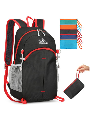 Mochila de Senderismo BiYiYun 20L Plegable Impermeable Negra