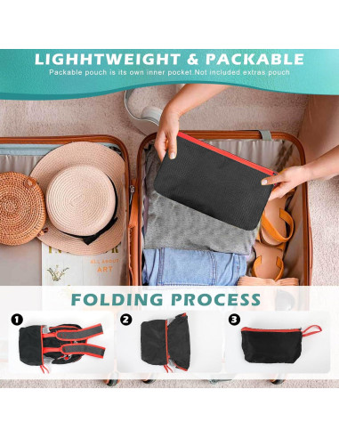 Mochila de Senderismo BiYiYun 20L Plegable Impermeable Negra