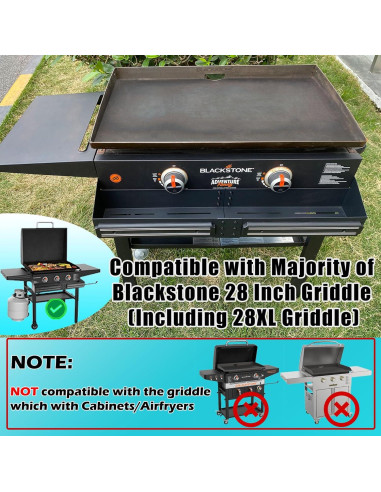 Caddy Frontal para Plancha Blackstone 28" con Soportes Magnéticos