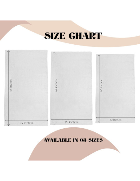 24 Toallas de Baño de Algodón STF Linen 22x44 cm Blancas