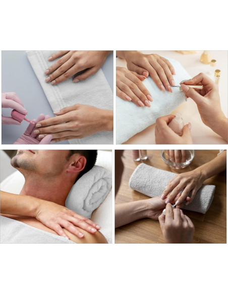 24 Toallas de Baño de Algodón STF Linen 22x44 cm Blancas