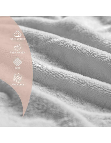 24 Toallas de Baño de Algodón STF Linen 22x44 cm Blancas