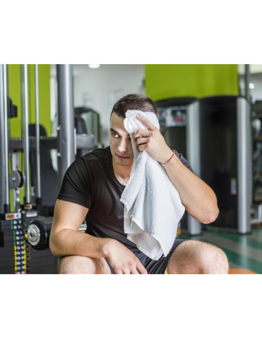 24 Toallas de Baño de Algodón STF Linen 22x44 cm Blancas