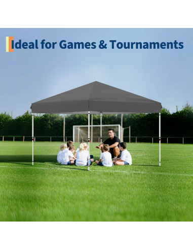 Carpa Plegable 3x3m GarveeLife con 3 Paredes Laterales - Gris