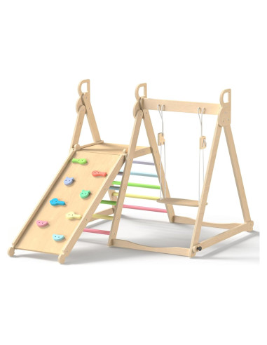 Gimnasio Interior Plegable BlueWood 4 en 1 para Niños 2+ Años