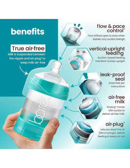 Botella Vertical Bittylab Bare Air-Free 113ml Anti-Reflujo