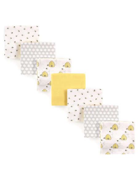 Mantas de Recibir Hudson Baby Algodón Franela Unisex 12 Pzas