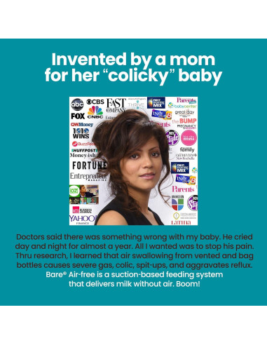 Botella Vertical Bittylab Bare Air-Free 113ml Anti-Reflujo