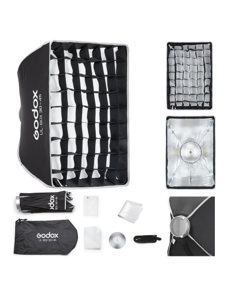 Godox Softbox UL-BOX-30x45cm con Montura Bowens y Difusores