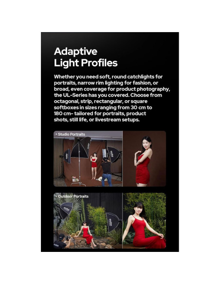 Godox Softbox UL-BOX-30x45cm con Montura Bowens y Difusores