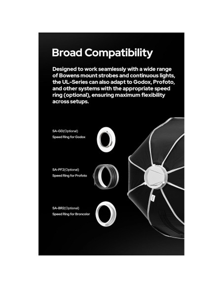 Godox Softbox UL-BOX-30x45cm con Montura Bowens y Difusores