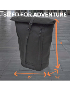 Mochila Rolltop Nupouch Negra 7.5L Resistente al Agua 2