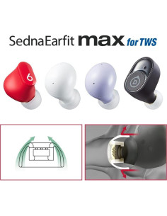 Puntas de Repuesto AZLA SednaEarfit MAX TWS Tamaño S 2 Pares 2