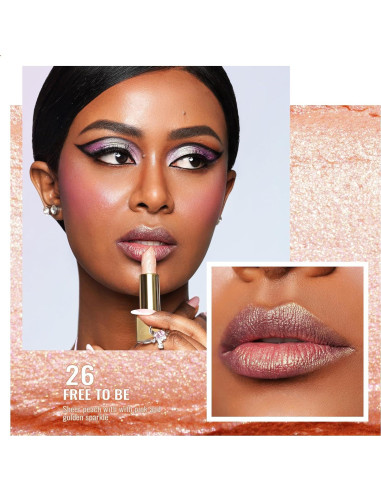 Set de Labiales Metálicos Oulac 3PCS Hidratantes Nude