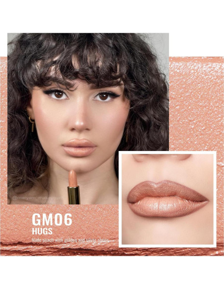 Set de Labiales Metálicos Oulac 3PCS Hidratantes Nude