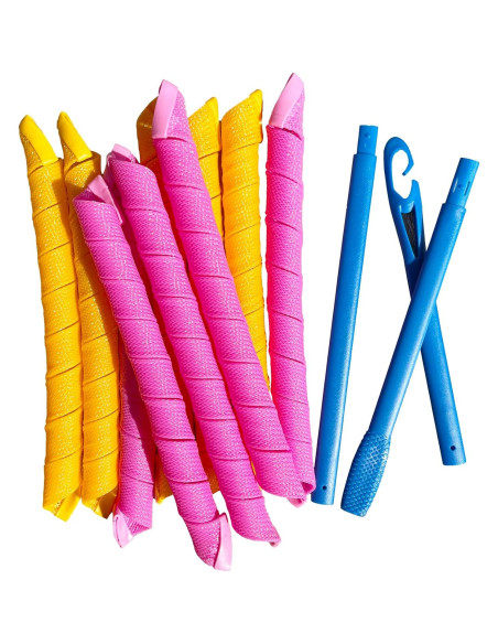 Rulos Espirales Sin Calor Aimin 50pcs 56cm para Cabello Largo