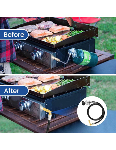 Adaptador de Manguera de Propano Aekops 5 PIES con Regulador