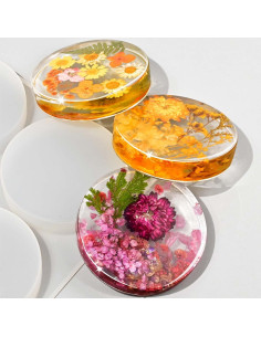 Moldes de Silicona ZQYSING para Coaster Redondos 6 Cavidades 2