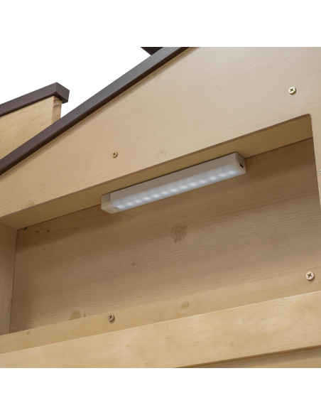 Cama Twin Ball & Cast con Cabecera Casa y Luz LED Natural