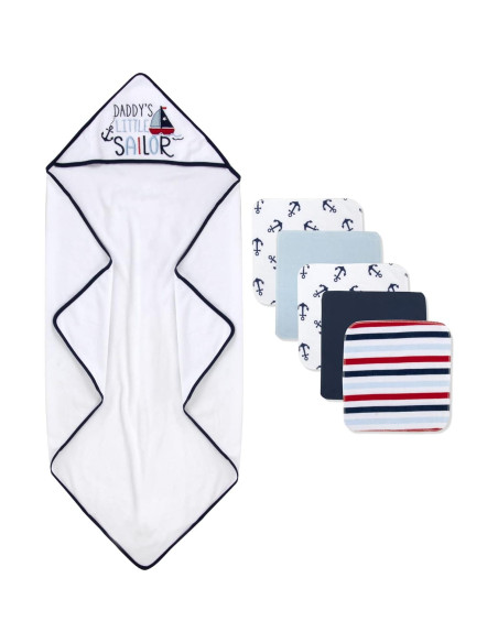 Conjunto de Toalla de Baño con Capucha Baby Essentials 6 Piezas
