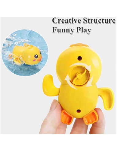 Juguetes de baño para bebés Gute - Patos nadadores a cuerda (3 unidades)