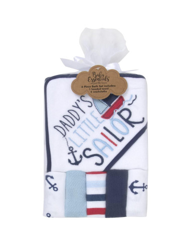 Conjunto de Toalla de Baño con Capucha Baby Essentials 6 Piezas