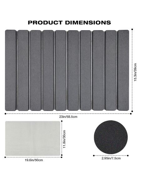 Mate de Secado Rápido RAIN SPIRIT 60x40 cm Gris Oscuro