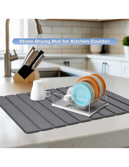 Mate de Secado Rápido RAIN SPIRIT 60x40 cm Gris Oscuro