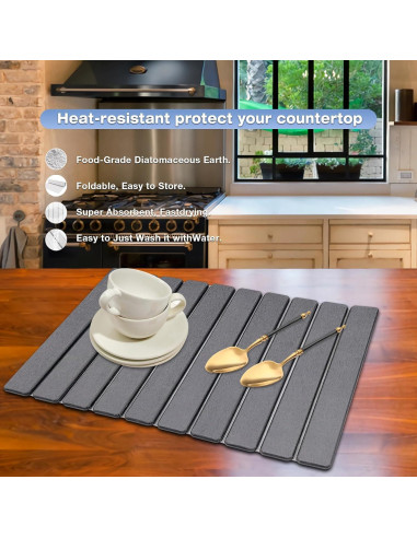 Mate de Secado Rápido RAIN SPIRIT 60x40 cm Gris Oscuro