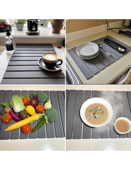 Mate de Secado Rápido RAIN SPIRIT 60x40 cm Gris Oscuro